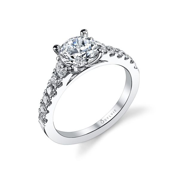 Sylvie Collection Luna Diamond Engagement Ring SVS Fine Jewelry Oceanside, NY