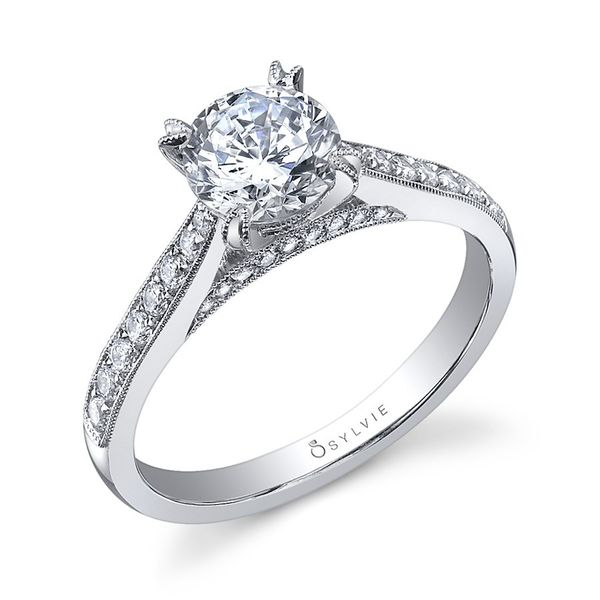 Sylvie Collection Nanette Diamond Engagement Ring SVS Fine Jewelry Oceanside, NY