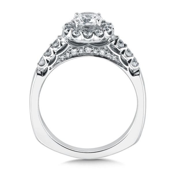 Valina 14K White Gold Halo Engagement Ring Image 2 SVS Fine Jewelry Oceanside, NY