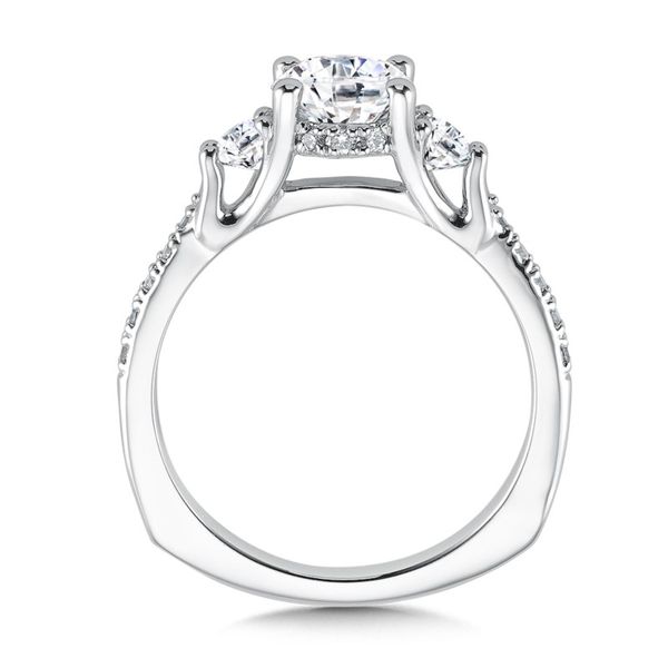 Valina 14K White Gold Three Stone Engagement Ring Image 2 SVS Fine Jewelry Oceanside, NY