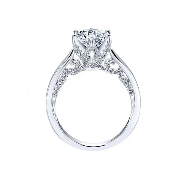 Gabriel & Co. Hortensia 18K white gold Engagement Ring Image 3 SVS Fine Jewelry Oceanside, NY