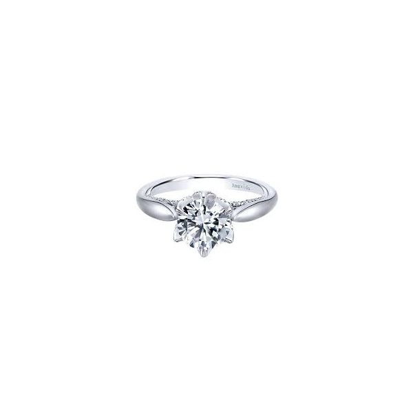Gabriel & Co. Hortensia 18K white gold Engagement Ring SVS Fine Jewelry Oceanside, NY