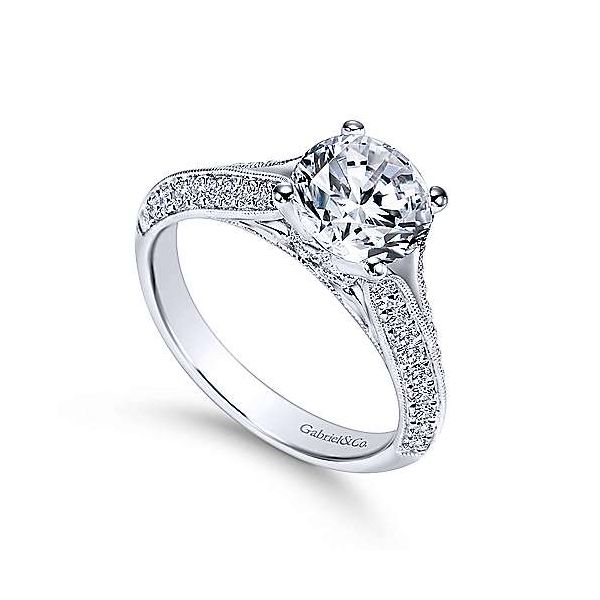 Gabriel & Co. Marion 14K White Gold Engagement Ring Image 4 SVS Fine Jewelry Oceanside, NY