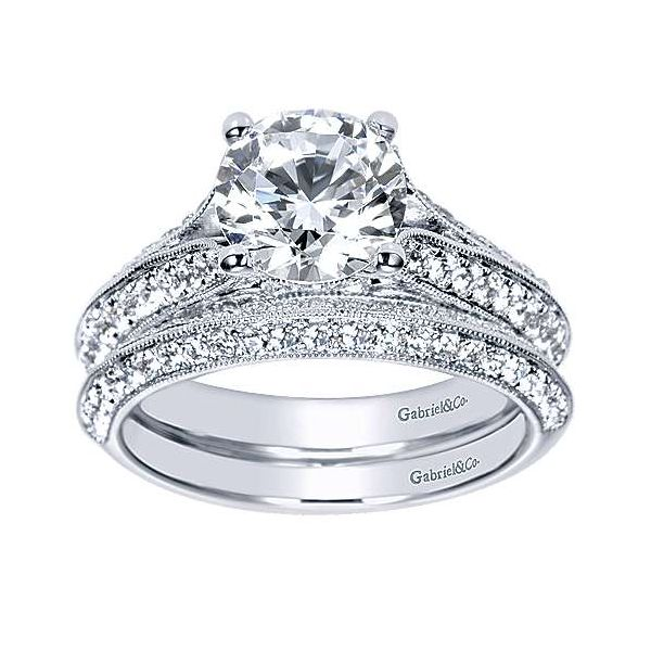 Gabriel & Co. Marion 14K White Gold Engagement Ring Image 5 SVS Fine Jewelry Oceanside, NY