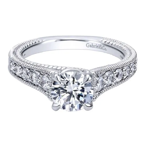 Gabriel & Co. Yara 14K White Gold Engagement Ring Image 2 SVS Fine Jewelry Oceanside, NY