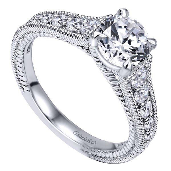 Gabriel & Co. Yara 14K White Gold Engagement Ring Image 4 SVS Fine Jewelry Oceanside, NY