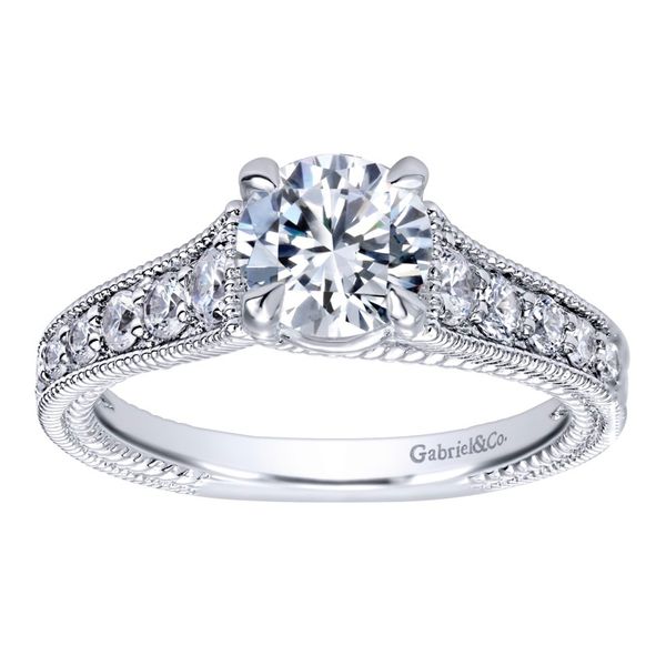 Gabriel & Co. Yara 14K White Gold Engagement Ring SVS Fine Jewelry Oceanside, NY