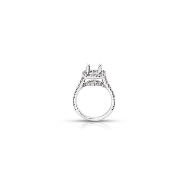Cushion Halo Engagement Ring Mounting Image 3 SVS Fine Jewelry Oceanside, NY