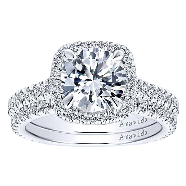 Gabriel & Co. Amavida 18K White Gold Engagement Ring Image 4 SVS Fine Jewelry Oceanside, NY