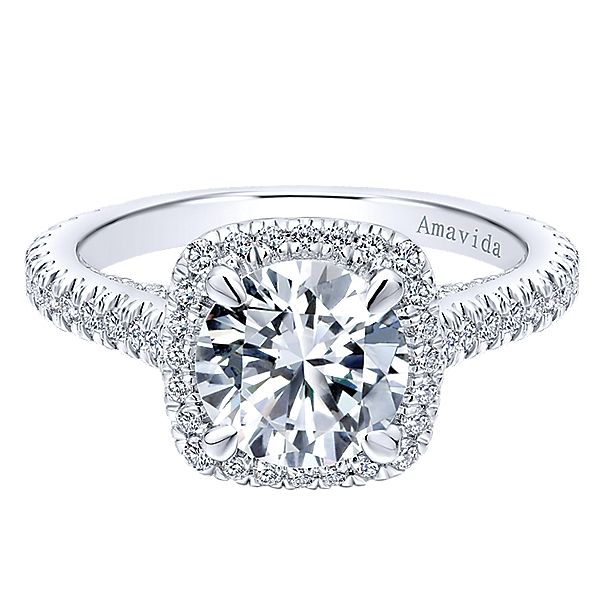 Gabriel & Co. Amavida 18K White Gold Engagement Ring SVS Fine Jewelry Oceanside, NY