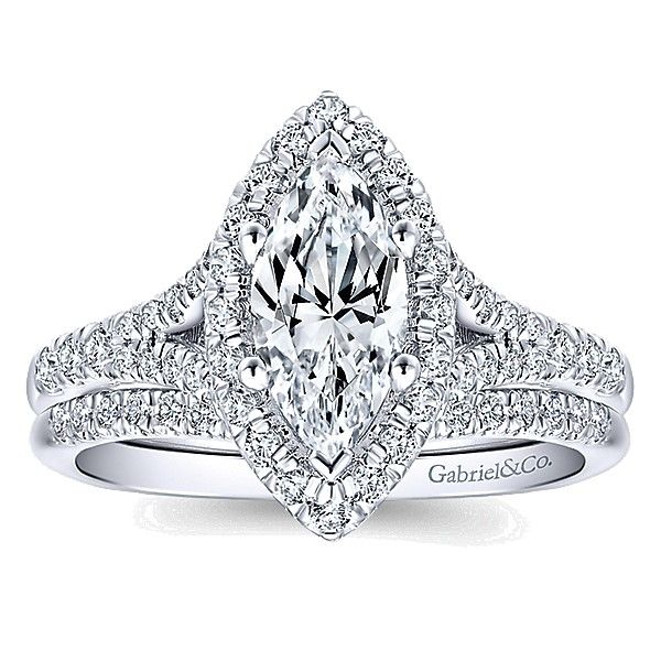Gabriel & Co. Verbena 14K White Gold Engagement Ring Image 4 SVS Fine Jewelry Oceanside, NY