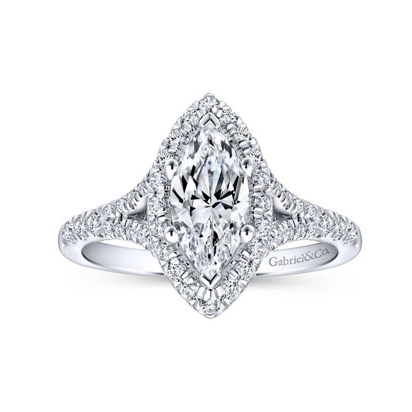 Gabriel & Co. Verbena 14K White Gold Engagement Ring Image 5 SVS Fine Jewelry Oceanside, NY