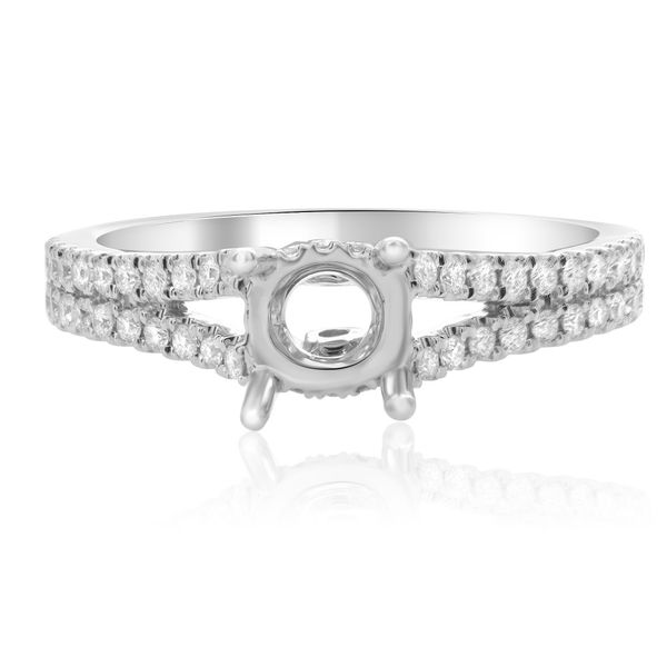 Platinum Split Shank Diamond Engagement Ring SVS Fine Jewelry Oceanside, NY