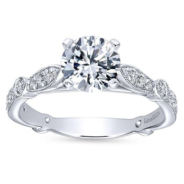 Gabriel & Co. Mabel 14k White Gold Engagement Ring Image 4 SVS Fine Jewelry Oceanside, NY