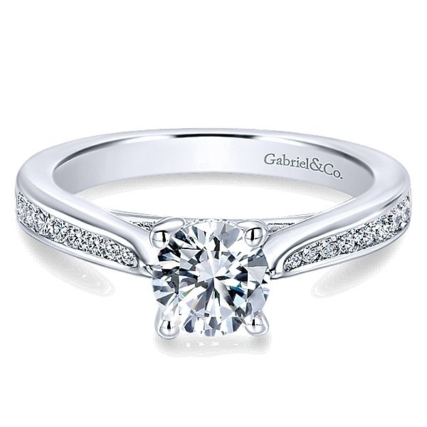 Gabriel & Co. Hannah White Gold Engagement Ring SVS Fine Jewelry Oceanside, NY