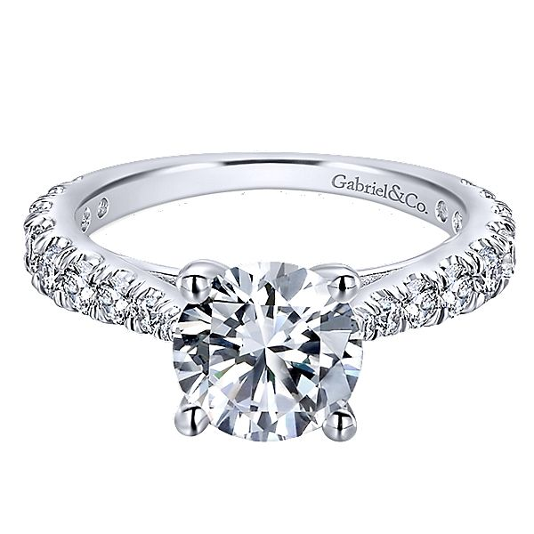 Gabriel & Co. Diamond Engagement Ring. From the Contemporary Collection in 14K white gold. Features 0.81cttw diamonds. Size 6.5 SVS Fine Jewelry Oceanside, NY
