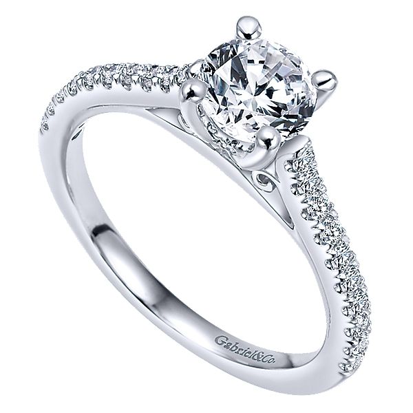 Gabriel & Co. May 14K White Gold Engagement Ring Image 3 SVS Fine Jewelry Oceanside, NY