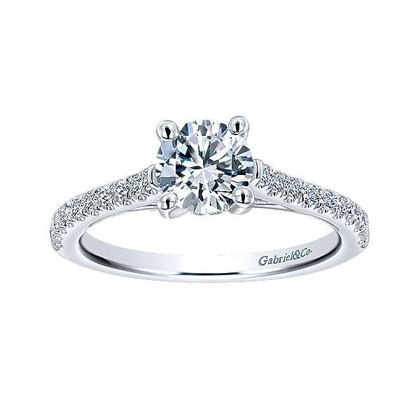 Gabriel & Co. May 14K White Gold Engagement Ring Image 4 SVS Fine Jewelry Oceanside, NY