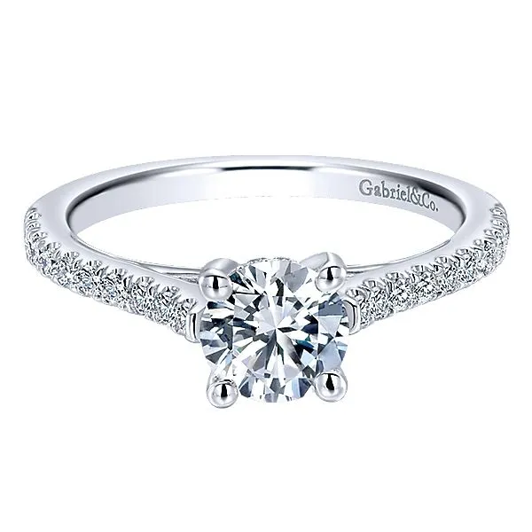 Gabriel & Co. May 14K White Gold Engagement Ring SVS Fine Jewelry Oceanside, NY