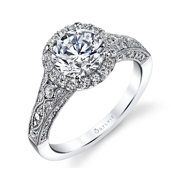 Sylvie Collection Cheri Diamond Engagement Ring SVS Fine Jewelry Oceanside, NY