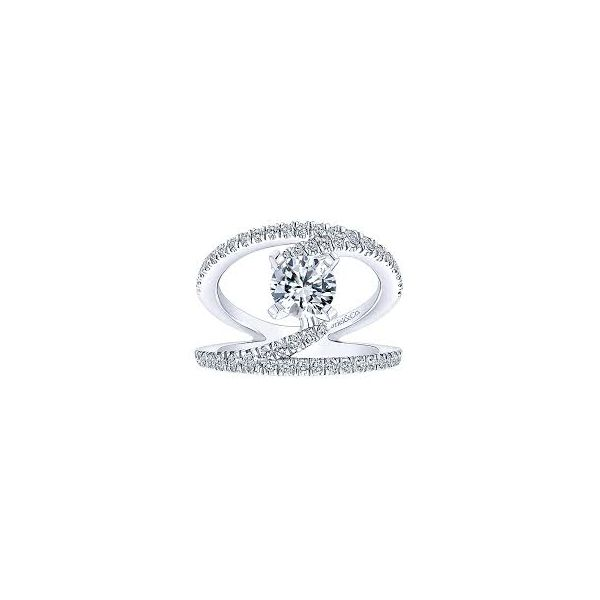 Gabriel & Co. Nova 14K White Gold Engagement Ring Image 4 SVS Fine Jewelry Oceanside, NY