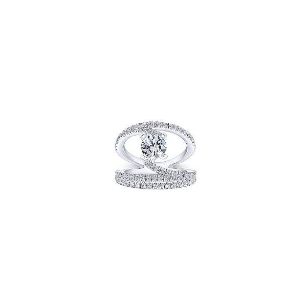 Gabriel & Co. Nova 14K White Gold Engagement Ring Image 5 SVS Fine Jewelry Oceanside, NY