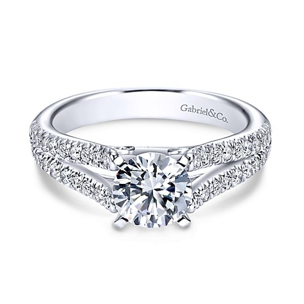 Gabriel & Co Janelle 14K white gold Engagement Ring SVS Fine Jewelry Oceanside, NY