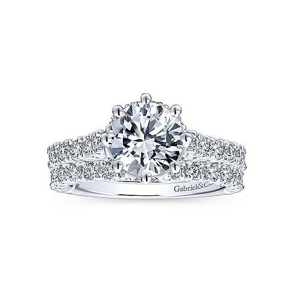 Gabriel & Co Augusta 14k White Gold Engagement Ring Image 5 SVS Fine Jewelry Oceanside, NY