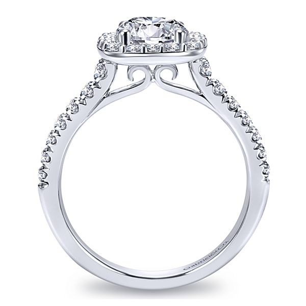 Gabriel & Co Lyla White Gold Round Engagement Ring Image 2 SVS Fine Jewelry Oceanside, NY