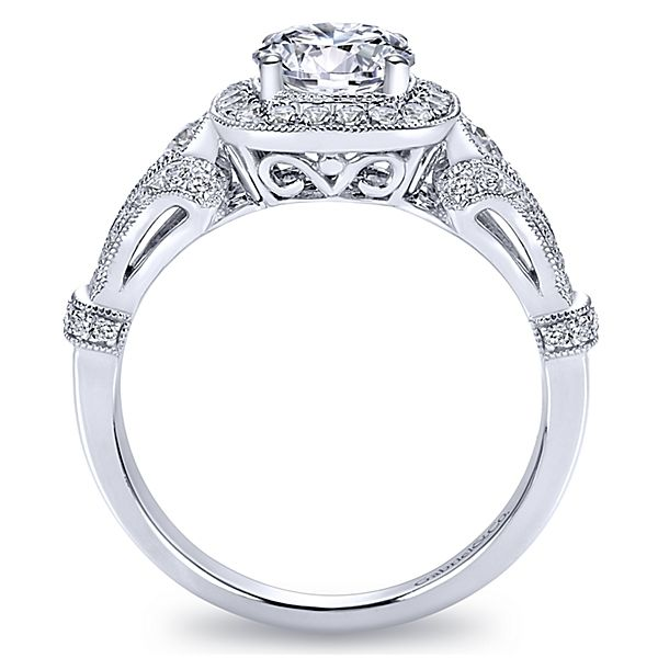 Gabriel & Co Delilah 14k White Gold Engagement Ring Image 2 SVS Fine Jewelry Oceanside, NY