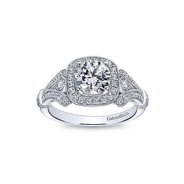 Gabriel & Co Delilah 14k White Gold Engagement Ring Image 5 SVS Fine Jewelry Oceanside, NY