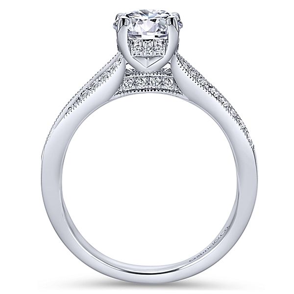 Gabriel & Co Lynley 14k White Gold Engagement Ring Image 2 SVS Fine Jewelry Oceanside, NY