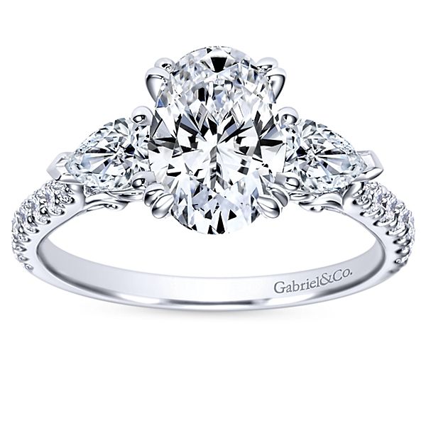 Gabriel & Co Sookie 14K White Gold Engagement Ring Image 4 SVS Fine Jewelry Oceanside, NY