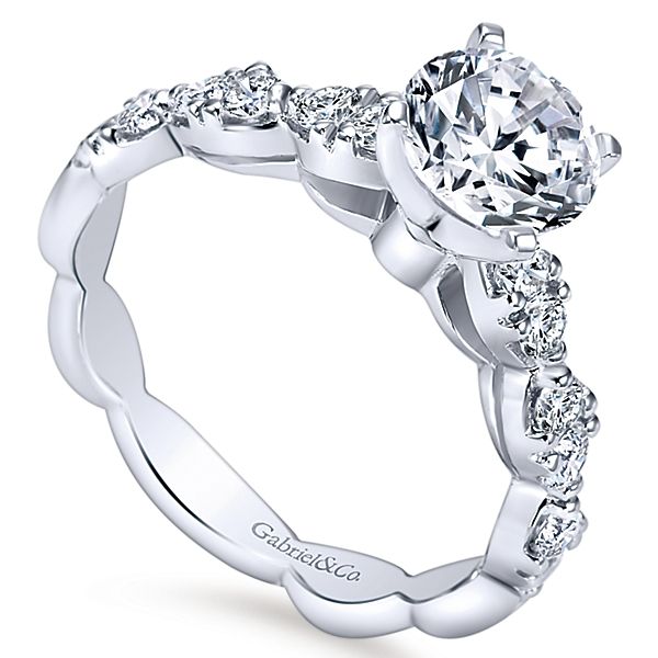 Gabriel & Co. Rowan 14K White Gold Engagement Ring Image 3 SVS Fine Jewelry Oceanside, NY