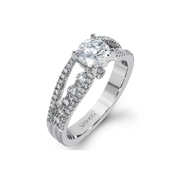 Simon G. Platinum Engagement Ring Mounting - Size 6.5 SVS Fine Jewelry Oceanside, NY