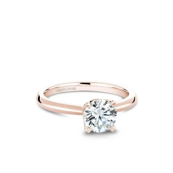 Noam Carver 14K Rose Gold Solitaire Engagement Ring SVS Fine Jewelry Oceanside, NY