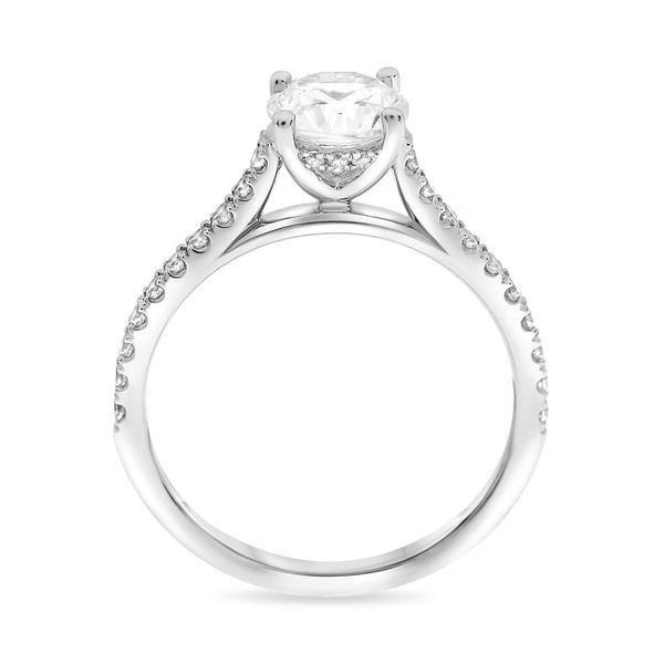 Platinum and Diamond Solitaire Engagement Ring Image 2 SVS Fine Jewelry Oceanside, NY