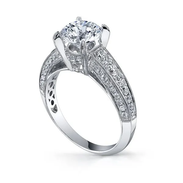 18K White Gold Diamond Engagement Ring Image 3 SVS Fine Jewelry Oceanside, NY