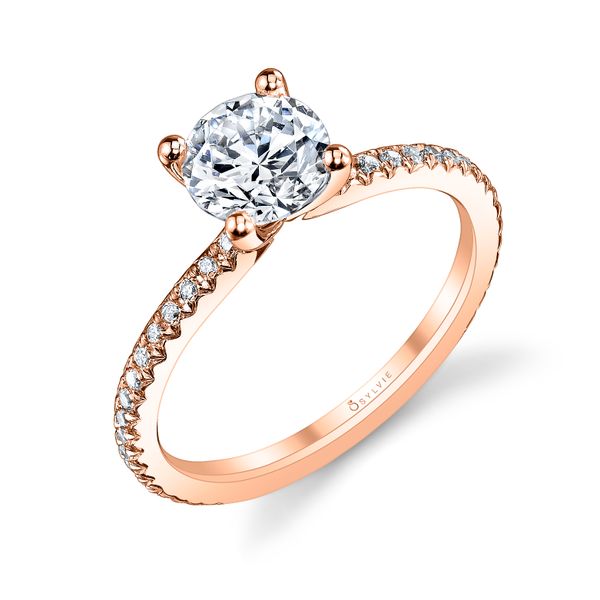 Sylvie Adorlee 14K Rose Gold Engagement Ring SVS Fine Jewelry Oceanside, NY