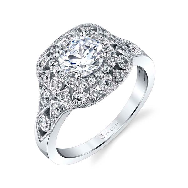 Sylvie Brooke Vintage Inspired Engagement Ring SVS Fine Jewelry Oceanside, NY