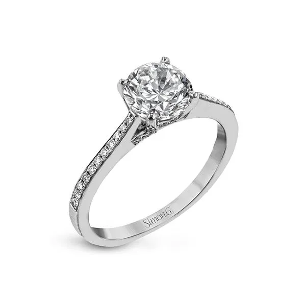 Simon G. Platinum Engagement Ring Mounting -Size 6.5