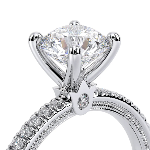 Verragio Tradition Round Diamond Engagement Ring in 14K White Gold Image 4 SVS Fine Jewelry Oceanside, NY