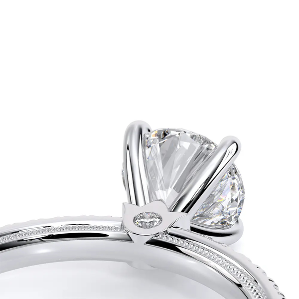 Verragio Tradition Round Diamond Engagement Ring in 14K White Gold Image 5 SVS Fine Jewelry Oceanside, NY