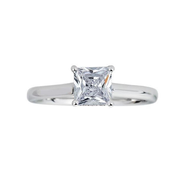 14K White Gold Diamond Engagement Ring Image 3 SVS Fine Jewelry Oceanside, NY