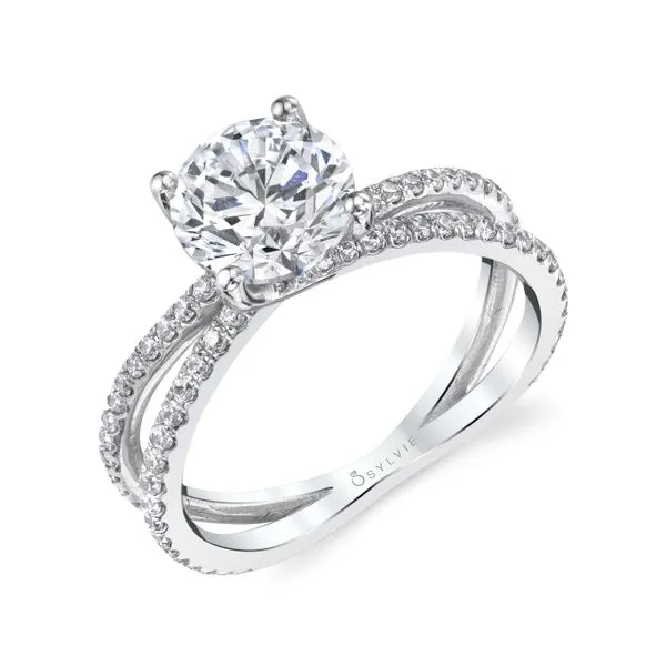 Sylvie Guiliana White Gold Engagement Ring SVS Fine Jewelry Oceanside, NY