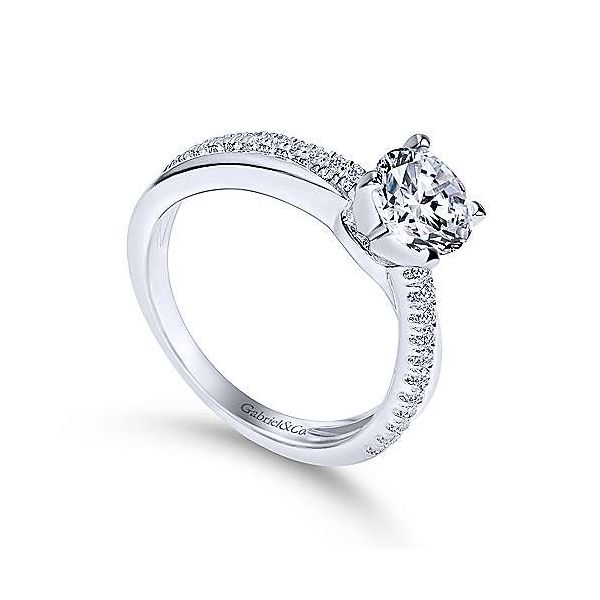 Gabriel & Co. Morgan 14K White Gold Engagement Ring Image 2 SVS Fine Jewelry Oceanside, NY