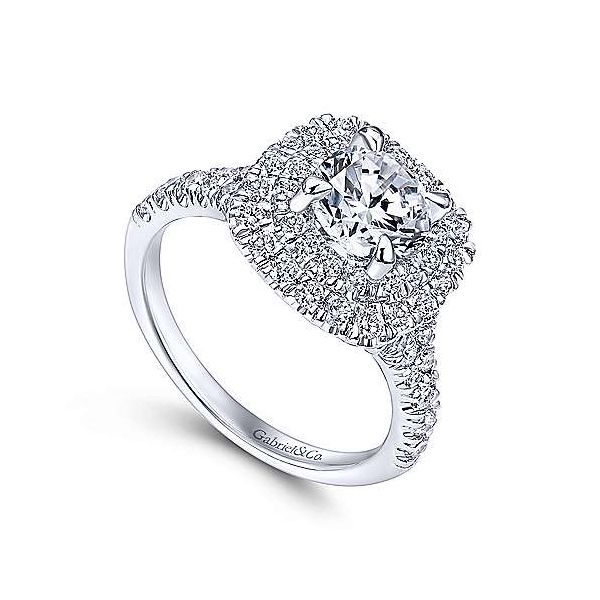 Gabriel & Co. Lexie 14K White Gold Engagement Ring Image 2 SVS Fine Jewelry Oceanside, NY
