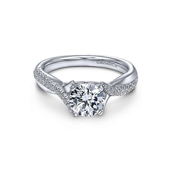 Gabriel & Co. Scout 14K White Gold Engagement Ring SVS Fine Jewelry Oceanside, NY