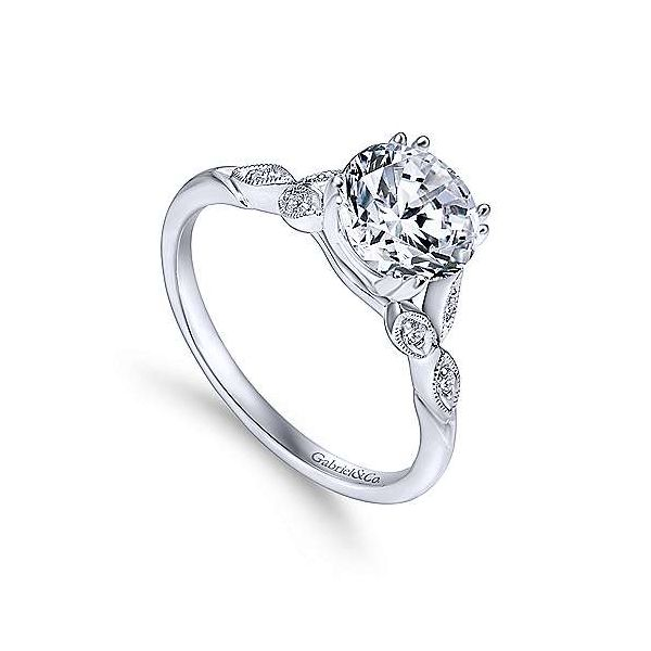Gabriel & Co. Celia 14K White Gold Engagement Ring Image 2 SVS Fine Jewelry Oceanside, NY