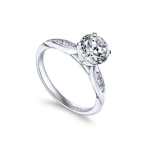 Gabriel & Co. Quinn 14K White Gold Engagement Ring Image 2 SVS Fine Jewelry Oceanside, NY